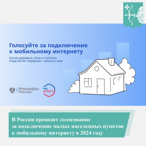 В России проходит голосование за подключение малых населенных пунктов к мобильному интернету в 2024 году.