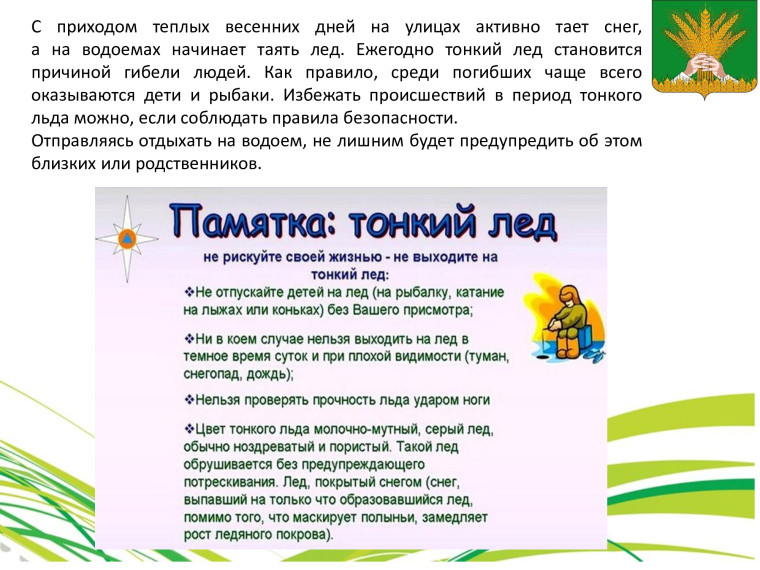 Памятка Тонкий лед. Памятка Тонкий лед.