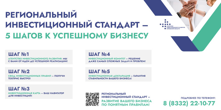 Региональный инвестиционный стандарт в Кировской области. Региональный инвестиционный стандарт в Кировской области.